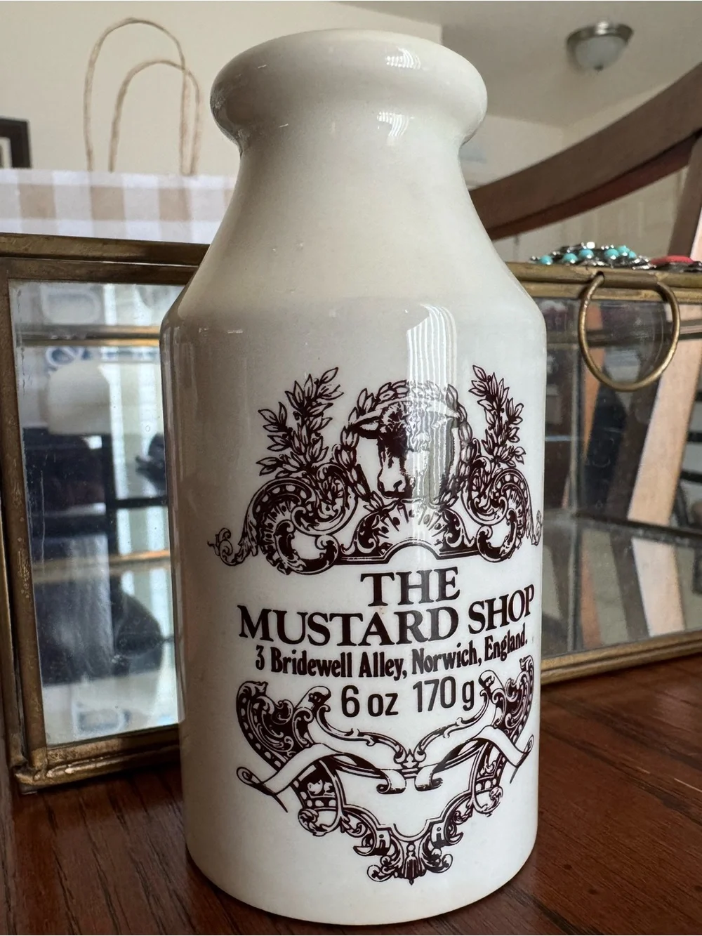 Colman's The Mustard Shop Stoneware Bottle Lord Nelson Pottery Empty Advertising